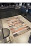 Amethyst Series Orange Brown Striped Patterned Woven Base Decorative Carpet Ametist60 - 2