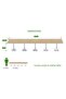 Bar Table Square Base 20 Seater Cocktail Bistro Table for Pub_Oak - 4