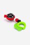 Bright Bold Rattle And Teether High Contrast Toy, Black and Red Combo - 2
