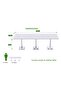 Bar Table Square Base 12 Seater Cocktail Bistro Table for Pub_White - 4