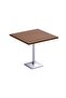 Bar Table Square Base 4 Seater Cocktail Bistro Table for Pub_Dark Walnut