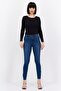 Women Skinny Fit Mid Rise Stretchable Jeans, Blue - 4