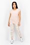 Women Sportswear Fit Cap Sleeve Training Top, Light Pink - 2