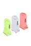 Tanya 36/40 Women's Pink-Green-White 3-Piece Booties Socks - 2