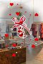 Many Hearts Linked Together Valentine's Day Glass Showcase Room Sticker 70cm