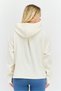 Women Relaxed Fit Embroidered Logo Outdoor Hoodie, Cream - 3