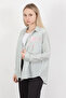 Women's bow print oversized striped shirt khaki white - 71567 - 2