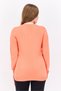 Women V-Neck Brand Logo Sweater, Coral - 3