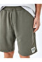 Cotton Blended Waist Lace up Shorts with Pocket Label Detail - 5