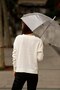 V Wide Neckline Long Sleeve Side Slit Ribbed Spring Thin Knit Sweater - 2
