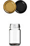67 ml Metal Black Lid Shot Bottle 67 Cc Transparent Small Jar 50 Pieces - 5