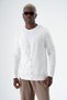Men's Cotton Buttoned Standard Fit Casual Knitwear Cardigan White 24S277 - 4