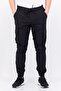 Men Regular Fit Drawstring Plain Cargo Pants, Black
