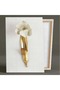 White Flowers with Gold Branches Modern Decor Triple Combination Set of 3 Canvas Painting - 2