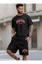 Men's Black 2-Piece Shorts T-Shirt Set Boston - 2