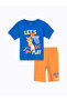 Lcw Kids Crew Neck Boy's Pajamas Set with Shorts