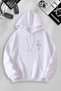 Unisex Women Men Utopia Look in My Eyes Printed Hooded Basic Sweatshirt - 2