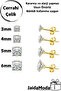 Unisex Square Zircon Stone Nail Steel Earrings - 2