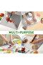 Stainless Steel 30X40 cm Single Side Bent Protective Countertop Cutting Board for Kitchen - 5