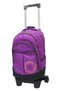 Wheeled 2-Stage Trend Portable Drucker Purple Fabric Laptop Compartment Girl's School Backpack