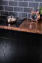 176-0034 رقائق معدنية ذاتية اللصق بنمط خشبي أسود (45 سم × 1 متر) - 7
