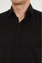 Short Sleeve Black Tight Fit Cotton, Lycra, Slim Fit Men's Shirt - 6