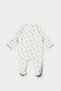 Bee and Small Bee Print 2-Piece Cotton Baby Romper with Booties - 5