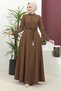 Twist Belted Woven Fabric Seasonal Mevlana Ferace - Brown / F0131