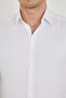 Short Sleeve White Tight Fit Cotton, Lycra, Slim Fit Men's Shirt - 4
