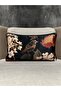 Velvet Bird Pattern Black Throw Pillow Cover 30x50cm