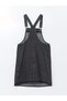 Lcw Comfort Square Neck Printed Straps Women's Jean Salopet Dress - 2