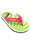 حذاء Pine Kids Flip Flops بطبعة نصية - أخضر وأحمر - 2