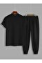 Men's Printed Tracksuit Set - T-Shirt and Sweatpants Set - 3