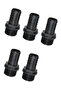 1/2" Half Finger Plastic Hose End Fitting Fitting - 5 Pcs
