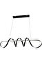 Modern Spiral Linear Pendant Light - LED Hanging Light for Dining Room