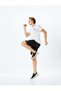 Drawstring straight fit pocket detail printed sport shorts.