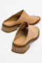 Aberin Women's Leather Sandals - Caramel Color - 6