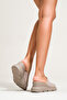 Adeni Women's Genuine Leather Wedge Heel Slippers Gray - 4