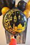 Round Gold Black Ramadan Foil Balloon - 4