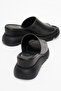 Adeni Women's Leather Slippers Black - 6