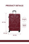 Matrix ABS Hardside Spinner Luggage 3 Pcs Set -BURGUNDY - 5