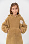 Wellsoft Double-Sided Fleece Kangaroo Hooded Children's Wearable Home Blanket Oversize Sweatshirt - 3