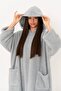 Wellsoft Double Sided Fleece Soft Saw Poncho - 3