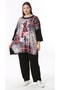 Women's Patterned Large Size Tunic - 5