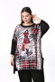 Women's Patterned Large Size Tunic - 2