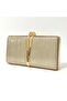 Soave Collection Women's Evening Dress Laser Gold Gold Shiny Chain Wedding Night Party Party Bag - 5