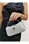 Women's Evening Big Stone Look Silver Shiny Chain Wedding Night Party Bag - 3