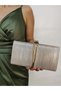 Soave Collection Women's Evening Dress Laser Gold Gold Shiny Chain Wedding Night Party Party Bag - 3