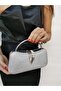 Women's Evening Big Stone Look Silver Shiny Chain Wedding Night Party Bag - 4