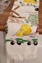 Printed Fringed Hand and Face Kitchen Towel - 2